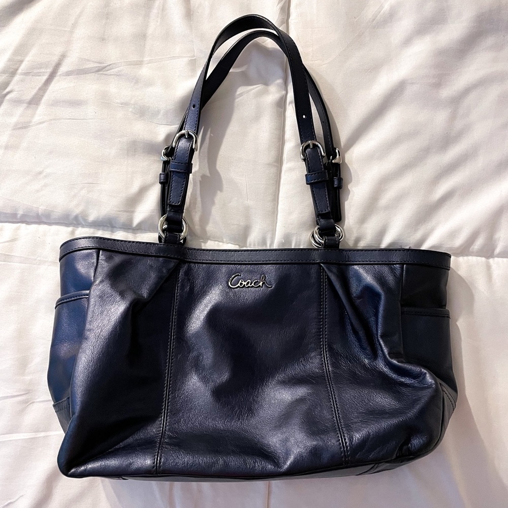 Navy Blue Coach Purse